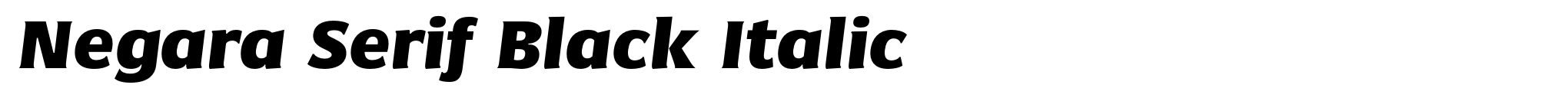 Negara Serif Black Italic image
